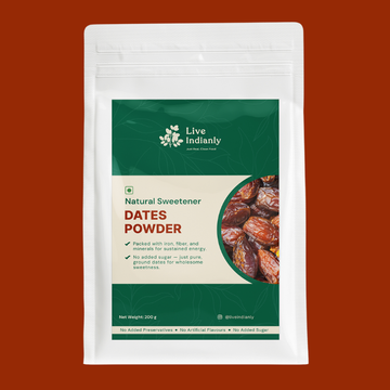 Live Indianly Dates Powder — clean, real natural sweetener