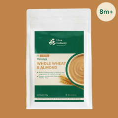 Live Indianly Whole Wheat & Almond baby porridge for babies 8 months and older