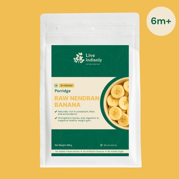 Live Indianly Raw Nendran Banana baby porridge pack, 250 g