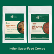 Live Indianly Indian Super Food Combo with Multi Millet Mix (Sathu Maavu) and Sprouted Ragi