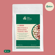 Live Indianly Red Poha and Makhana Travel Mix 200g pack for babies 6 months and above