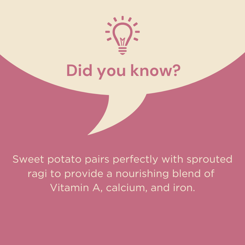 Sweet potato and sprouted ragi baby food mix ingredient benefits