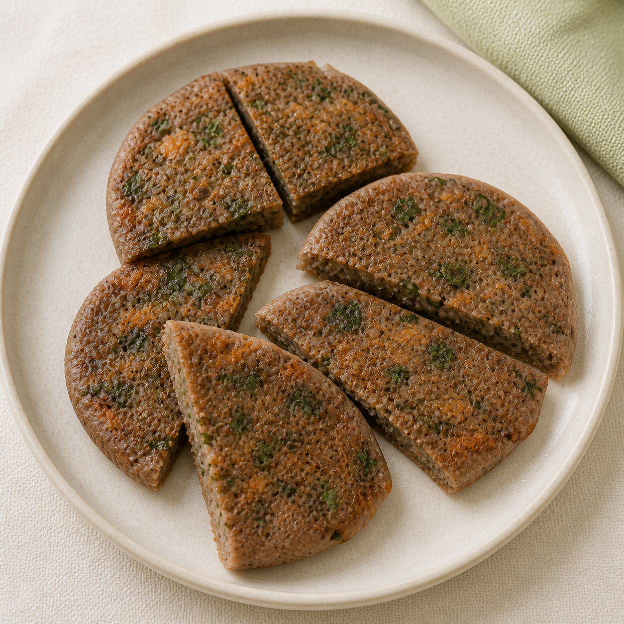 Soft ragi vegetable uttapam pieces